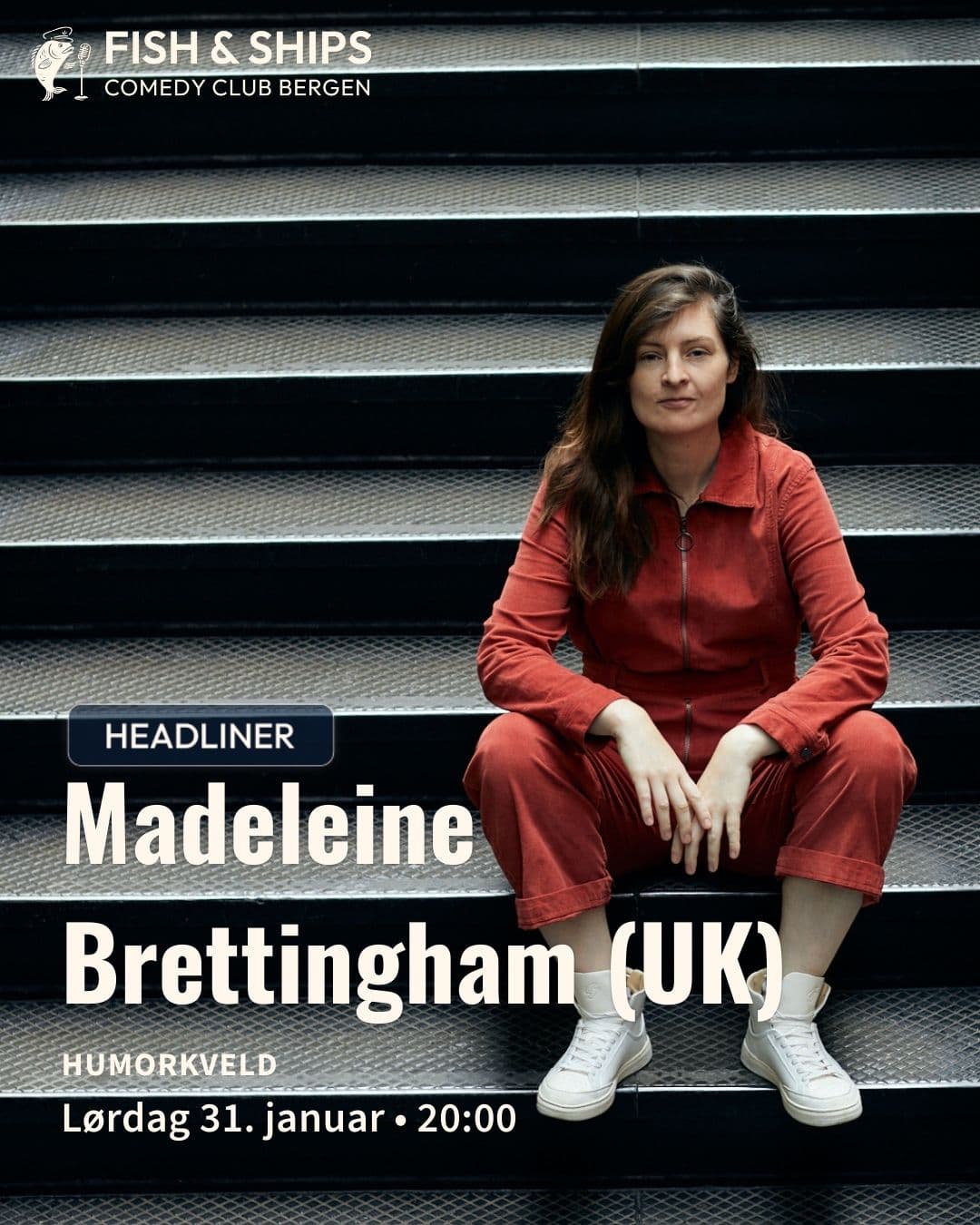 Headliner poster for Humorkveld 31. januar 2026